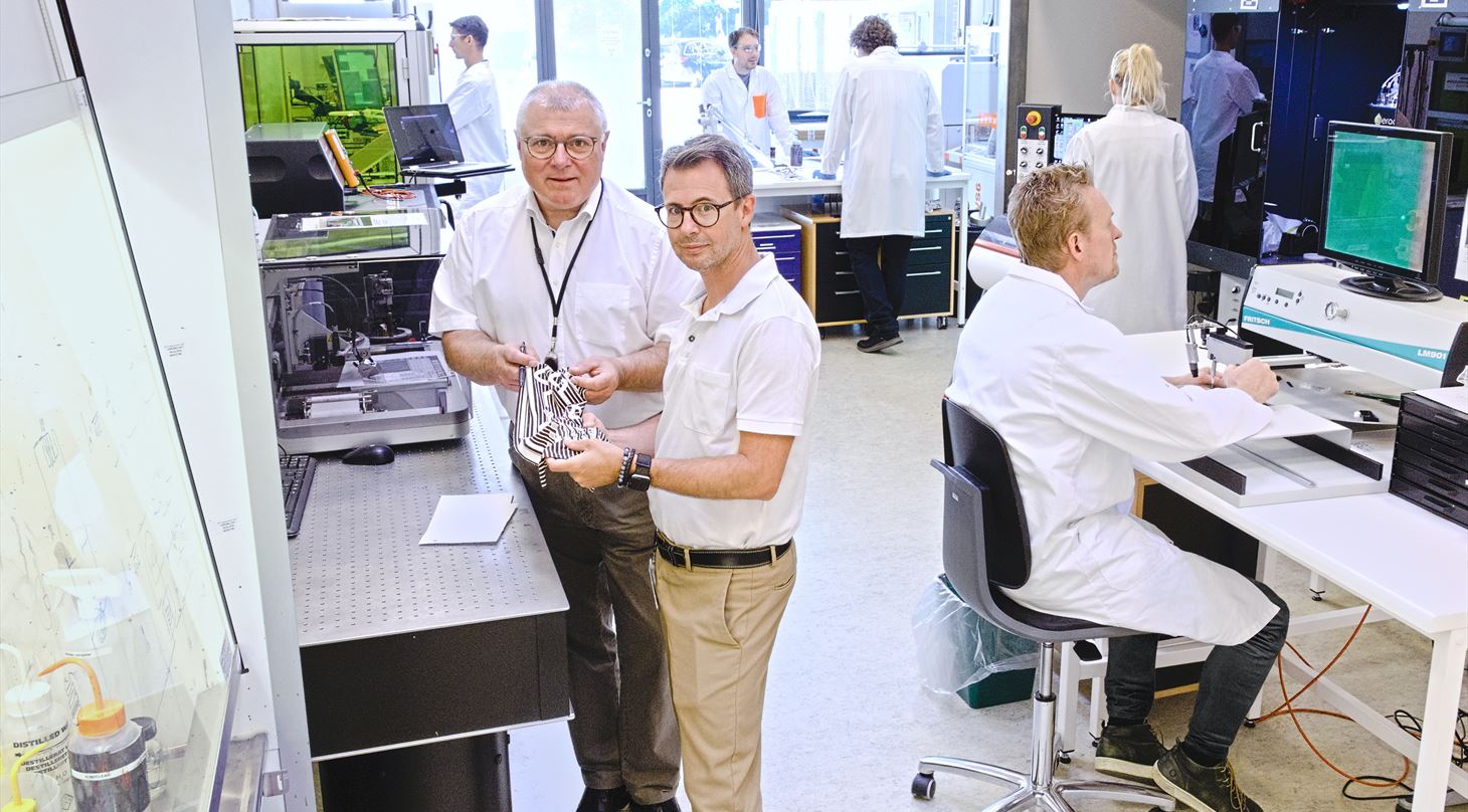 Our team in the print lab